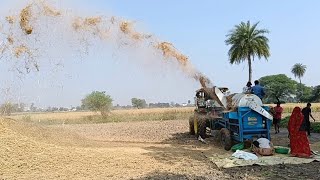 John Deere With Harnam paddy Thresher Machine हरनाम डबल फिल्टर धान Thresher