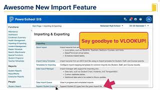 Append Student Import ID Feature in PowerSchool