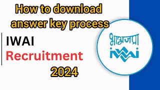 IWAI 2024 Recruitment how to download Answer key #iwai #ssc #answerkey2024 #answerkeys #answerkey