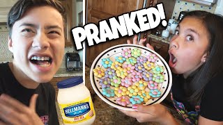 PRANKING EVAN with DIY SPRING CHOCOLATE PRETZEL BITES!!! Yummy for Some, Not for Others!