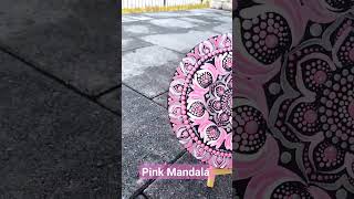 Easy Dot art  Mandala Painting on wooden board#dot #home #feed #happy #valentines day#pink