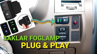 Cara Pasang Saklar Mobil Lampu Tembak/Foglamp 2 Mode Cahaya dan Instalasi Kabelnya - Vahid MT27/U10