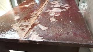 Refinishing old table to new