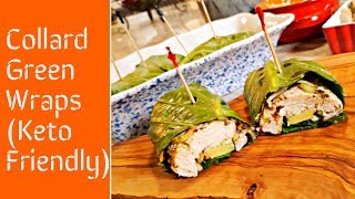 Pesto Collard Wraps | How to Make Wraps from Collard Greens | Low Carb Wraps | Keto Friendly Wrap