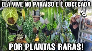 ELA tem um APARTAMENTO LOTADO DE PLANTAS RARAS - conexão com a natureza