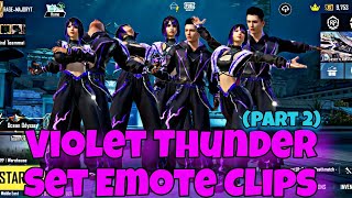 Violet Thunder Set Emotes Free to use Part 2 - Get Free Violet thunder set in pubg | Pubg Mobile