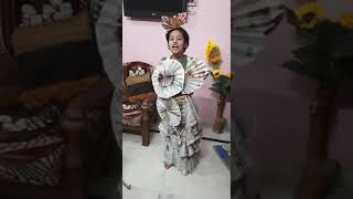 Save Paper 🗞️📜📃📰# news paper dress# ramp walk# school# kids