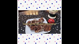 cuadrados de chocolate y almendras sin horno, cocinando con Valeria