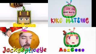 Cocomelon intro parody comparison part 4 (Beebuyog NEW vs Kiko vs JacksepticEye vs Kiryu coco)