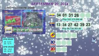 [LIVE] PCSO 9:00 PM DRAW - SEPTEMBER 20, 2024 LOTTO RESULTS