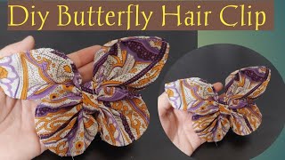 Diy Butterfly Hair Clip | Hair Bow | Fabric Bow | Easy Tutorial 🦋 #yourownboutique #ytviral #diy