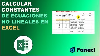 COMO ECONTRAR CONSTANTES DE ECUACIONES NO LINEALES EN EXCEL CON METODOS DE OPTIMIZACION✅