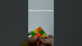 Solving in 2 moves #rubikscube #shorts