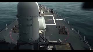 American soldiers train on a warship, he shoots 😳