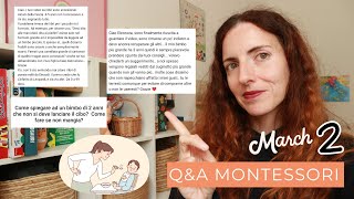 Q&A Educazione gentile e Montessori | Marzo Parte II (Libri cartonati, cibo, competizione)