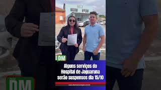 Alguns serviços do Hospital de Jaguaruna serão suspensos dia 15/10/2023