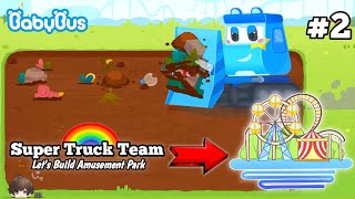 Little Panda's Super Truck Team - Ayo Membangun Taman Bermain! | Babybus Games