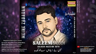 mene zabadan salonke By  Saleem Baloch | Balochi Song | Wedding Balochi Song 2022