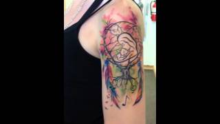 Mom water color dream catcher tattoo