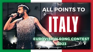 All Points to Italy 🇮🇹 || Eurovision Song Contest 2023 #duevite #italy