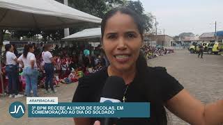 Escolas visitam 3º BPM, em alusão ao Dia do Soldado