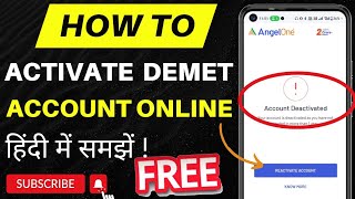 Angel one account deactivated ? how to reactivate angel account? how to activate angel one account?