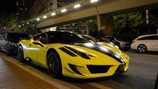 Samuel Eto'o leaves nightclub in Monaco in Ferrari Mansory Siracusa