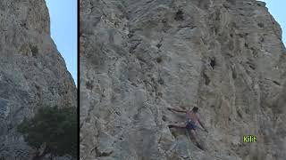 Minger 6c+, VIII- Tırmanıcı: Nazmi Öztürk MANİSA Sarıkaya Kaya Tırmanışı Rock Climbing Turkey