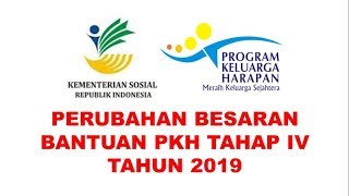 PERUBAHAN BESARA BANTUAN PKH TAHAP 4 TAHUN 2019