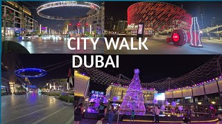 City walk Dubai | Amazing night walking tour | 4k