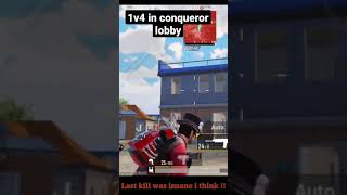 Rate my last kill in BGMI || 1v4 in conqueror lobby||Battleground mobile India||pubg status #shorts