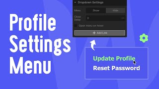 How to create a dropdown menu for profile settings in Webflow? (Urdu / Hindi)