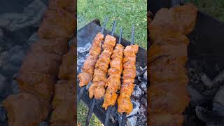 Еда шашлыки из свинины в чесночном маринаде #еда #мясо #шашлыки #food