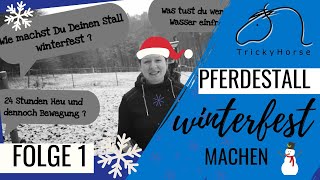 Pferdestall WINTERFEST machen - DIY #TrickyHorse Aktivstall selber machen - Anleitung!