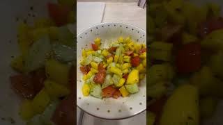 Mix Salad with Mangoes, Ginger,tomatoes,Cucumber &Olive oil #saladrecipe #shorts #vegetables #fruit