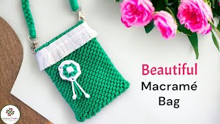 DIY Macrame Phone Bag | Macrame Mobile Purse Tutorial | Macrame Sling Bag