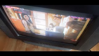 Samsung CRT TV retrace line problem||retrace lines on crt tv||Samsung CRT TV picture problem