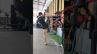 WONDERGIRL JAROONSAK Practicing High Kick