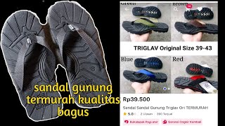 review unboxing sandal gunung triglav termurah kualitas bagus banget