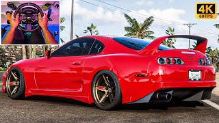 900HP Toyota Supra MK4 | Forza Horizon 5 - Steering Wheel Gameplay