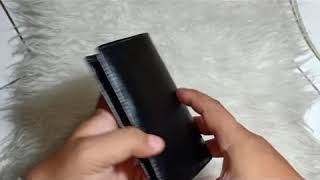 DOMPET KULIT SAPI ASLI HITAM ELEGANT MUAT BANYAK KARTU