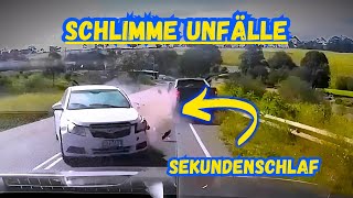 💥 Sekundenschlaf endet im Unfall!, schlimme Geisterfahrer und Fahrerflucht | DashCam Deutschland