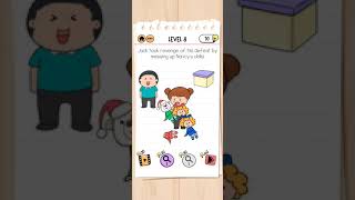 Brain Test 2 Level 8 The McBrain Family || Jack took revenge of his defeat by messing up Nancy doll!