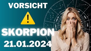 SKORPION ♏️❗️DU MUSST AUFPASSEN! ❌ Horoskop - 21.Januar 2024 #skorpion #tarot