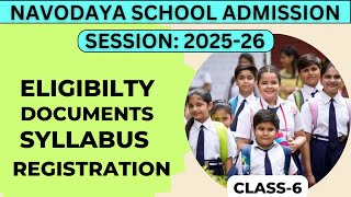 Navodaya School New Admission for Class - 6 || Session 2025-260 || #navodayavidyalaya