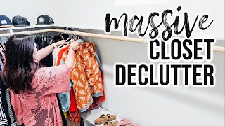 MASSIVE CLOSET DECLUTTER + PURGE 2021 | INSANE BEFORE & AFTER FOOTAGE