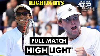 Alex Michelsen vs Nishesh Basavareddy Match Highlights - Next Gen ATP Finals 2024