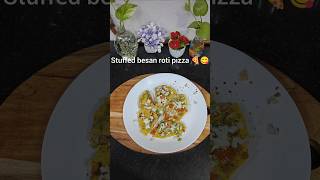 Stuffed besan roti pizza #chapatipizza #pizza#food #leftoverrotirecipe#ytshorts #homerecipesbyseema