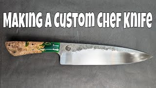 #shorts Making a Custom Chef Knife from 1084 Steel