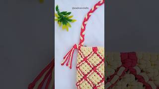 Handmade Macrame Bag | Diy macrame bag #shorts